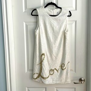 Theia Bridal Sequin Mini Dress Size 10